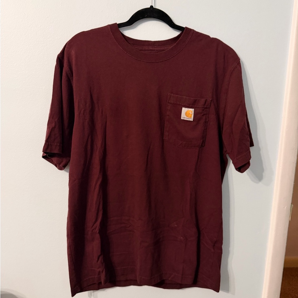 Carhartt Men's Burgundy Short Sleeve Tee